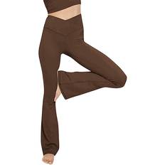 Yoga Pants Topyogas Women's Casual Bootleg Yoga Pants - Brown