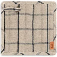 Algodón Agarraderas Ferm Living 2 Agarradores Hale Sand-negro Agarraderas Negro, Beige