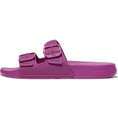 Fitflop Slippers Fitflop iQushion Two-Bar Buckle Slides - Violet