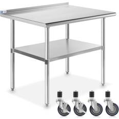 Trolley Tables GRIDMANN NSF Silver Trolley Table 24x39.5"