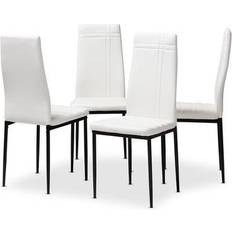 Baxton Studio White Kitchen Chairs Baxton Studio Matiese Kitchen Chair 38.6" 4