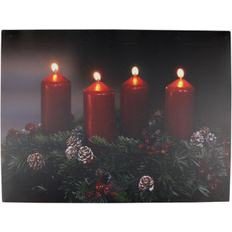 Candlesticks, Candles & Home Fragrances Northlight Seasonal Pre-Lit Red & Black Flickering Christmas Candlestick