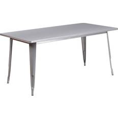 Silver Dining Tables Flash Furniture 1266530 Silver/Chrome Dining Table 31.5x63"