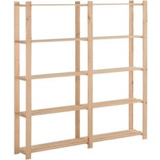 Bruin Boekenplanken vidaXL Opbergrek 5-laags 170 x 28.5 x 170 cm