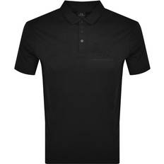 Armani Exchange Uomo Polos Armani Exchange Short Sleeved Polo T Shirt - Black