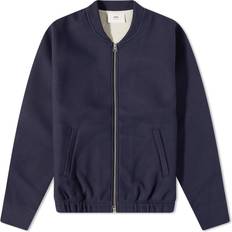 Ami Paris Jackets Ami Paris Zipped Bomber Jacket - Navy