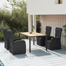 Utemöbler vidaXL trädgården Matgrupp, 1 Bord inkl. 4 Stolar