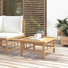 Bamboo Outdoor Dining Tables vidaXL Garden Table 65 x 55 x 30 cm Bamboo Brown