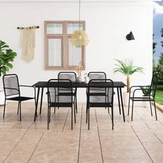 6 Patio Dining Sets vidaXL 7 Garden Patio Dining Set, 1 Table incl. 6 Chairs