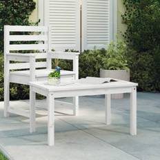 White Outdoor Dining Tables vidaXL white pine, 82.5 Garden