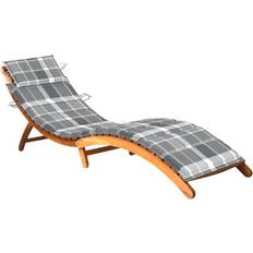 Trä Solsängar vidaXL Solsäng massivt akaciaträ