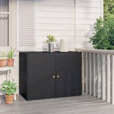 Posterkästen vidaXL Gartenschrank Schwarz 100x55.5x80 cm Poly Rattan