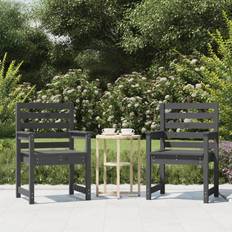 Teck Chaises de Jardin vidaXL Lot de 2 Chaises de Jardin Moderne Patio Extérieur