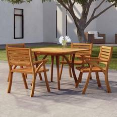 Bois Tables de Salle à Manger d'Extérieur vidaXL Table De Jardin 110x110x75 cm Bois d'acacia Solide
