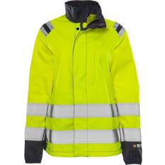 Fristads Arbetsjackor Fristads softshelljacka dam 4076, Hi-Vis yellow/marinblå