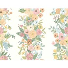 Tapeter York Wallcoverings Garden Party Trellis Unpasted Wallpaper Covers 60.75 sq. ft. White/ Pale Pink