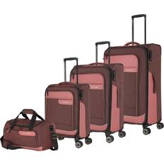 Red Suitcase Sets Travelite Viia Suitcase Set 4 Wheels