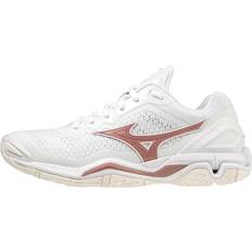 Mizuno wave stealth v Mizuno Wave Stealth V Innebandy Sko - White/Rose/Snow White