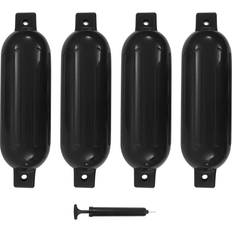 Fenders vidaXL Boat Fender 4 pcs Black 51x14 cm PVC