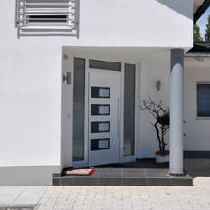Porte Esterne vidaXL Ingresso Bianca 100x210 cm In Alluminio e PVC Porta Esterna (x)
