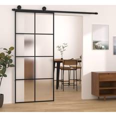 VidaXL Puertas vidaXL Con Set Herrajes Vidrio ESG Aluminio 90x205 cm Puerta Corredera (x)