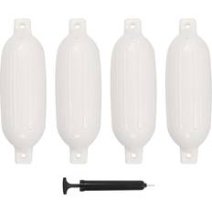 Lokasuojat ja Lisävarusteet vidaXL Veneen lepuuttaja, 4 kpl, valkoinen, 58,5x16,5 cm, PVC