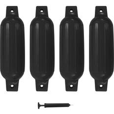 Fendere & Tilbehør vidaXL Boat Fender 4 pcs Black 41x11.5 cm PVC