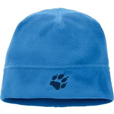 Blue Beanies Jack Wolfskin Childrens Unisex Real Stuff Blue Outdoor Kids Beanie Textile One