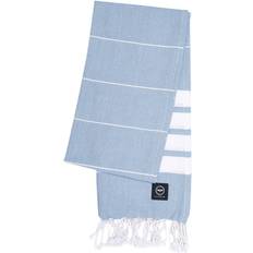 Recycled by Wille Alma Hamam Sheet 80 x 180 cm Light Blue Bath Towel Blue, Orange, White