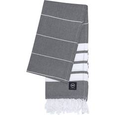 Recycled by Wille Alma Hamam Sheet 80 x 180 cm Dark Grey Bath Towel Grey, White, Orange