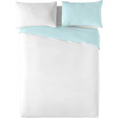 Textiles Bicolor Azul Mar 76/blanco Naturals Cama 200 Funda nórdica Azul, Blanco, Natural