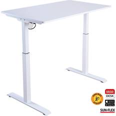 Skrivebord 120 cm Sun-Flex Easydesk Elite Hæve-Sænke Bord 120 x 60 cm Hvid Skrivebord