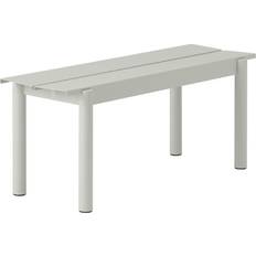 Gris Banquettes Muuto Banc Linear Steel Bench 110 cm Grey (RAL 7044) Banquette