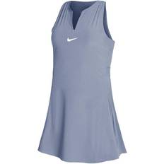 Femme - Tennis Robes Nike Dri-Fit Advantage Robe Femmes - Bleu Gris