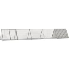 Kanin - Kaninbur Kæledyr vidaXL Kaninbur 504,5x80,5x71 galvaniseret stål grå