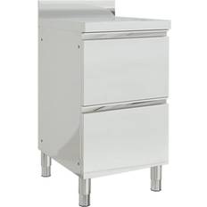 Kitchen Units vidaXL Commercial Kitchen Cabinet with 2 Drawers Stainless Steel