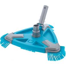 Vinyl floor cleaner Deluxe weighted triangular pool vacuum head with side brushes, swivel connection