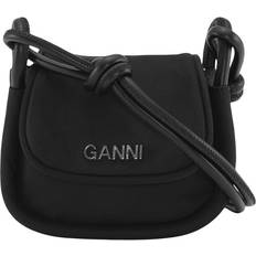 Ganni Knot Mini Flap Over Skuldertasker hos Magasin Black