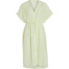 Vila Tie Waist Midi Dress - Lettuce Green