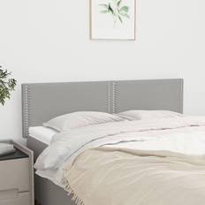 Kopfteile vidaXL Kopfteile 2 Stk Hellgrau 72x5x78/88 cm Stoff Kopfteil