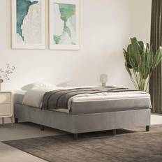 vidaXL Giroletto A Molle Grigio Chiaro 140x200 cm Velluto