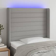 Sängar & Madrasser vidaXL LED ljusgrå Sänggavel
