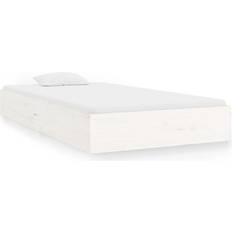 vidaXL white, Solid Wood Bed Frame 2FT6 Small Single Bedstead Bed Base