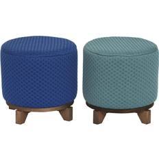 Dkd Home Decor Navy Foot Stool