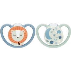Nuk Sutter Nuk Space Night Silicon S3 Lion 2-pak