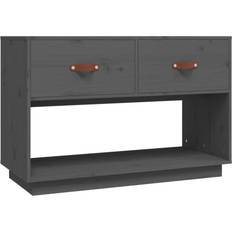 vidaXL 90x40x60 massivt fyrretræ TV-bord