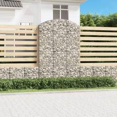 vidaXL Buet Gabionkurv 150 x 50 x 220 cm Galvaniseret Jern Højbed