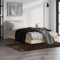 Sängar & Madrasser vidaXL sonoma-ek 100x200 konstruerad trä Sängram