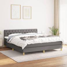 160 cm Betten vidaXL Stoff Grau Boxspringbett