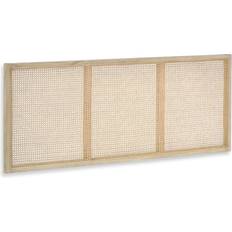 LaForma Rexit Solid White Cedarwood and Rattan for 160 cm Beds - Brown Headboard